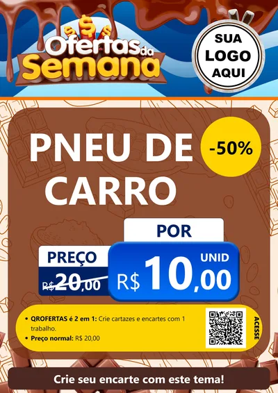 Modelo de Cartaz para Cartaz A4 Vertical com o tema Ofertas da Semana - Páscoa para Auto peças
