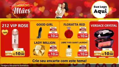 Modelo de TV para TV Horizontal com o tema Semana das Mães para Perfumes