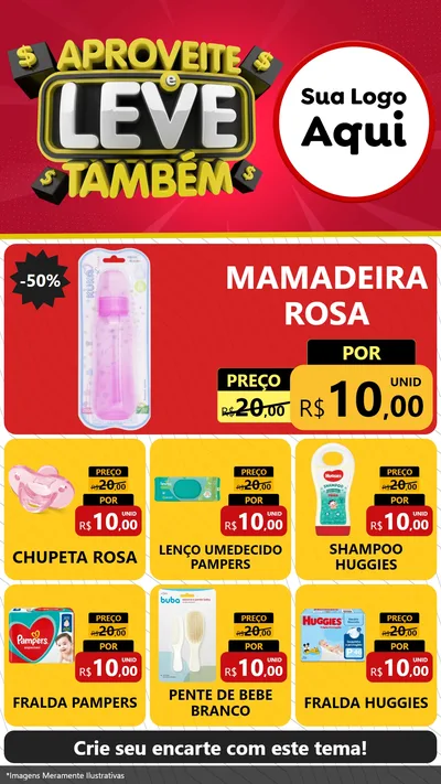 Modelo de Rede Social para Stories com o tema Aproveite e Leve Também para Bebês