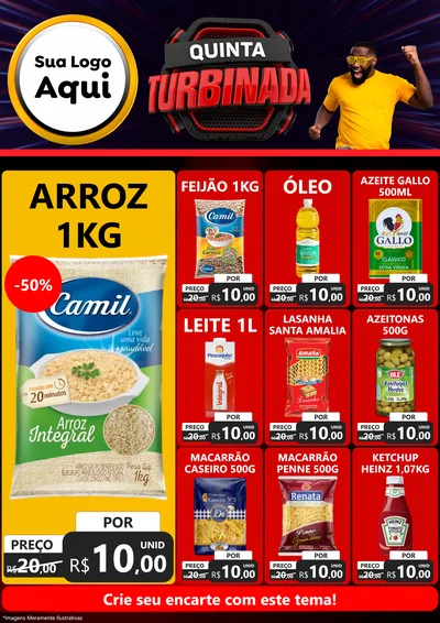 Modelo de Encarte para Encarte A4 Vertical com o tema Quinta Turbinada para Supermercado
