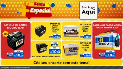 Modelo de TV para TV Horizontal com o tema Sexta Mais Especial para Baterias Elétricas