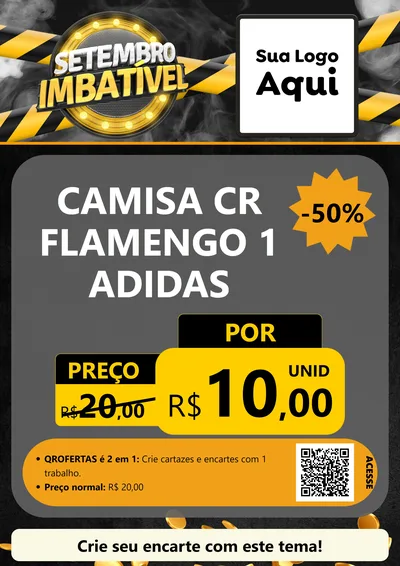 Modelo de Cartaz para Cartaz A4 Vertical com o tema Setembro Imbatível para Roupas e acessórios