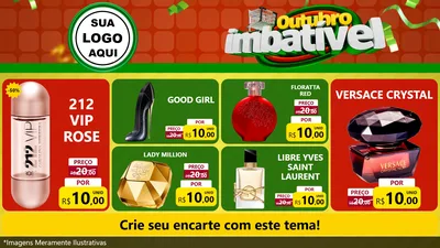 Modelo de TV para TV Horizontal com o tema Outubro Imbatível para Perfumes