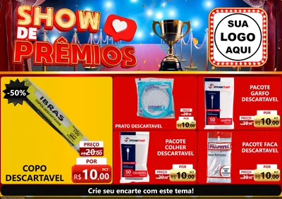 Modelo de Encarte para Encarte A4 Horizontal com o tema Show de Prêmios para Embalagens