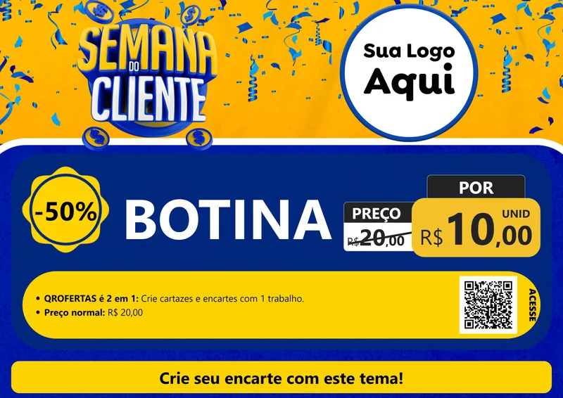 Modelo de Cartaz para Cartaz A4 Horizontal com o tema Semana do Cliente para Agropecuária