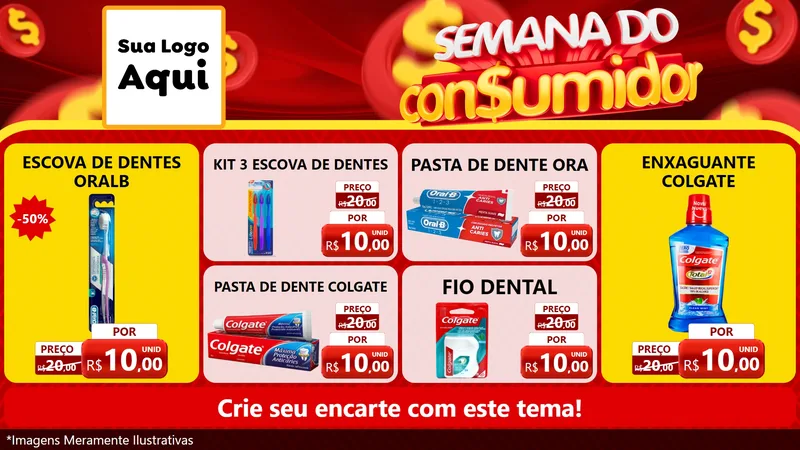 Modelo de TV para TV Horizontal com o tema Semana do Consumidor para Higiene Pessoal