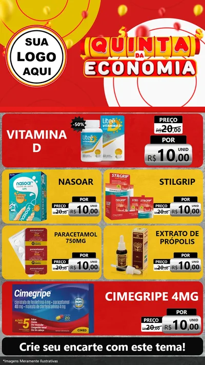 Modelo de TV para TV Vertical com o tema Quinta da Economia para Farmácia