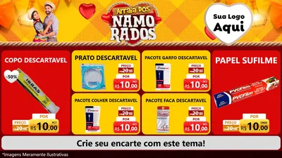 Modelo de TV para TV Horizontal com o tema Arraiá dos Namorados para Embalagens