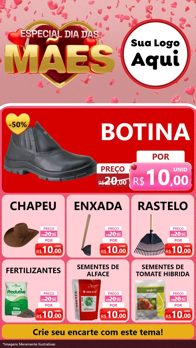 Modelo de Rede Social para Stories com o tema Especial Dia Das Mães para Agropecuária
