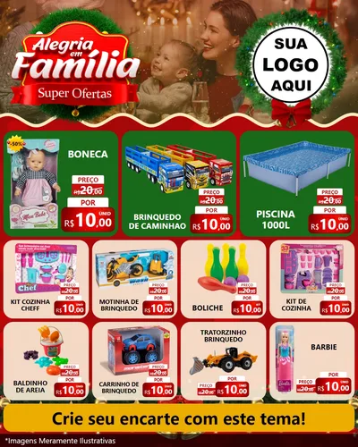 Modelo de Rede Social para Feed Instagram com o tema Alegria Em Família - Super Ofertas para Brinquedos