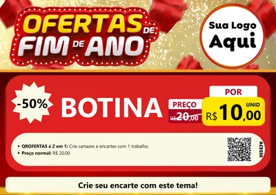 Modelo de Cartaz para Cartaz A4 Horizontal com o tema Ofertas de Fim de Ano para Agropecuária