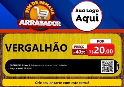 Modelo de Cartaz para Cartaz A4 Horizontal com o tema Fim De Semana Arrasador para Ferragens