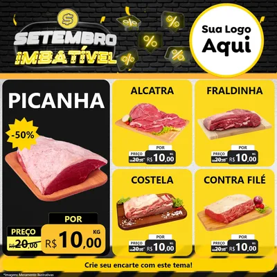 Modelo de Rede Social para Feed Facebook com o tema Setembro Imbatível para Açougue