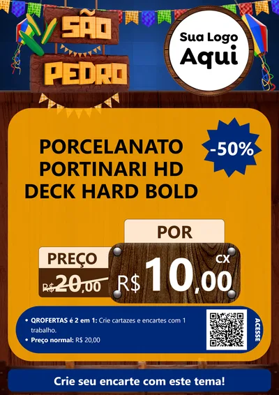 Modelo de Cartaz para Cartaz A4 Vertical com o tema São Pedro para Pisos e revestimentos