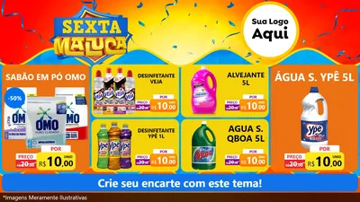 Modelo de TV para TV Horizontal com o tema Sexta Maluca para Produtos de Limpeza