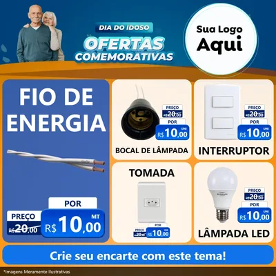 Modelo de Rede Social para Feed Facebook com o tema Dia do Idoso