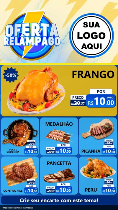 Modelo de Rede Social para Stories com o tema Oferta Relâmpago para Assados