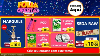 Modelo de TV para TV Horizontal com o tema Folia de Ofertas para Tabacaria