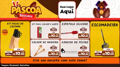 Modelo de TV para TV Horizontal com o tema Páscoa Fantástica para Utilidades Domésticas