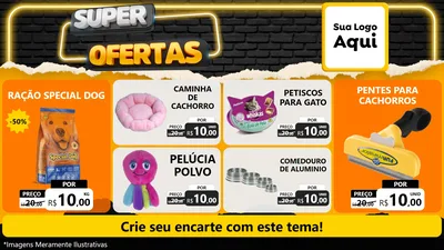 Modelo de TV para TV Horizontal com o tema Super Ofertas para Pet Shop