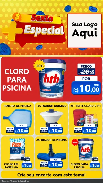 Modelo de Rede Social para Stories com o tema Sexta Mais Especial para Produtos para Piscina