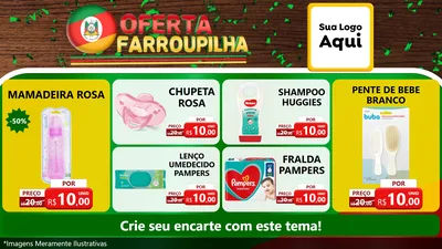 Modelo de TV para TV Horizontal com o tema Oferta Farroupilha para Bebês