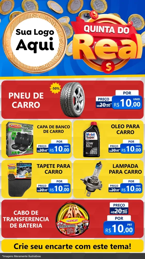 Modelo de TV para TV Vertical com o tema Quinta do Real para Auto peças