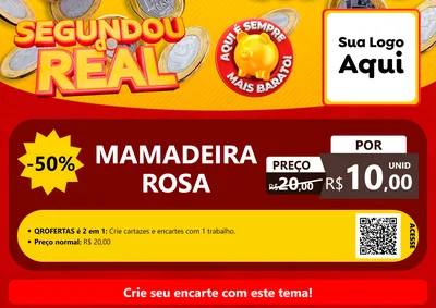 Modelo de Cartaz para Cartaz A4 Horizontal com o tema Segundou do Real para Bebês