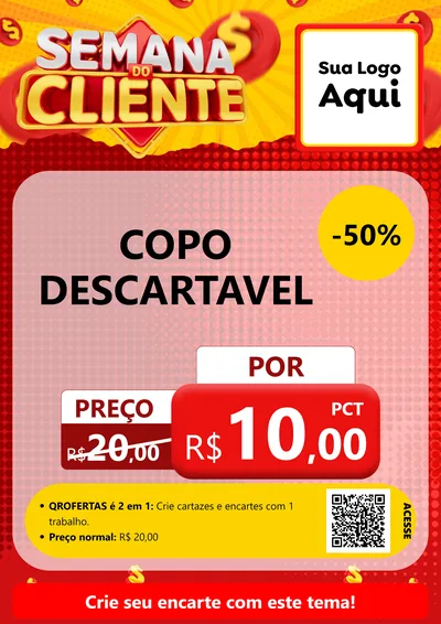 Modelo de Cartaz para Cartaz A4 Vertical com o tema Semana do Cliente para Embalagens