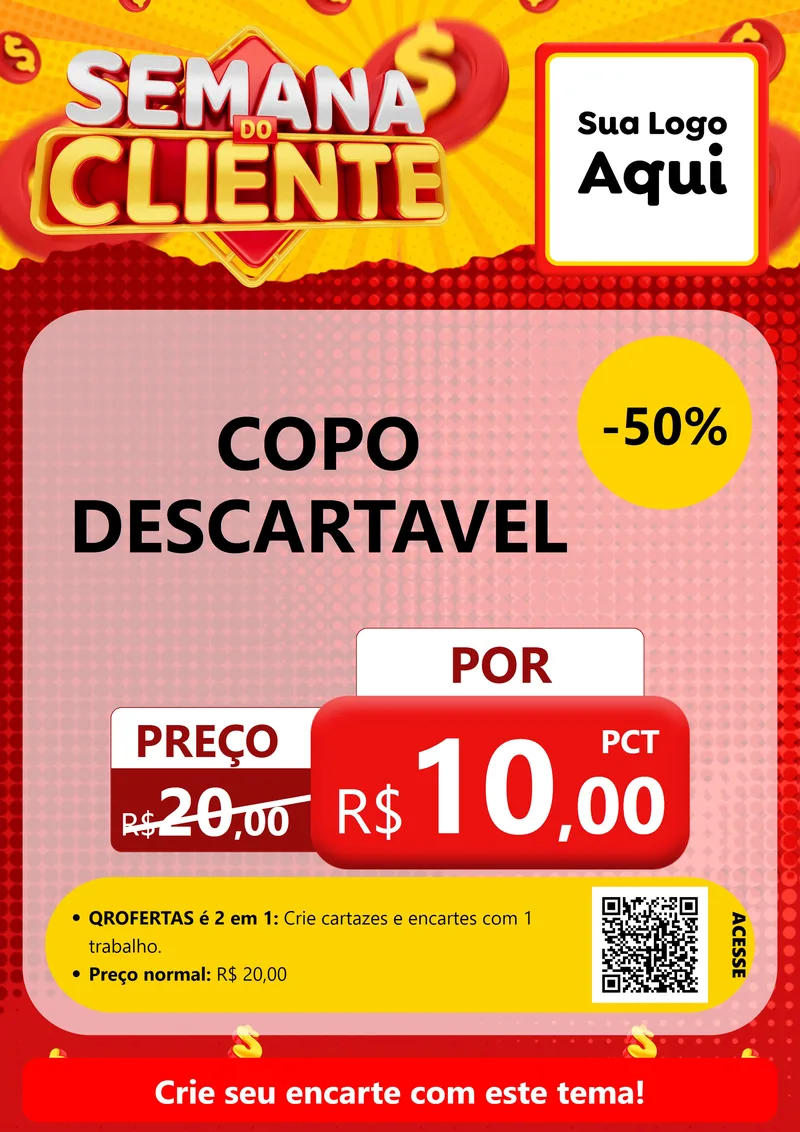 Modelo de Cartaz para Cartaz A4 Vertical com o tema Semana do Cliente para Embalagens
