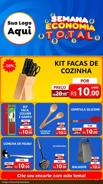 Modelo de Rede Social para Stories com o tema Semana Economia Total para Utilidades Domésticas