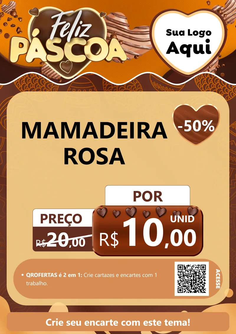 Modelo de Cartaz para Cartaz A4 Vertical com o tema Feliz Páscoa para Bebês