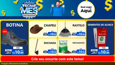 Modelo de TV para TV Horizontal com o tema Operação Fecha Mês Setembro para Agropecuária