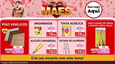 Modelo de TV para TV Horizontal com o tema Especial Dia Das Mães para Material para Construção