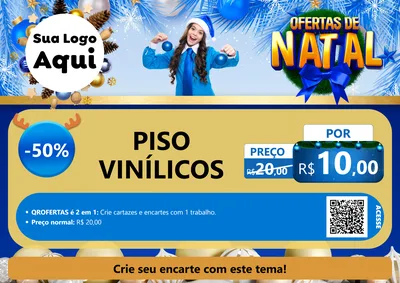 Modelo de Cartaz para Cartaz A4 Horizontal com o tema Ofertas de Natal para Material para Construção