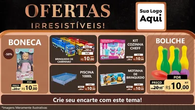 Modelo de TV para TV Horizontal com o tema Ofertas Irresistíveis! para Brinquedos