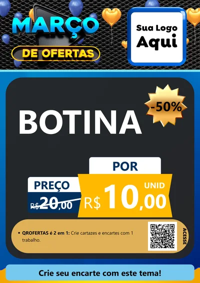 Modelo de Cartaz para Cartaz A4 Vertical com o tema Março de Ofertas para Agropecuária