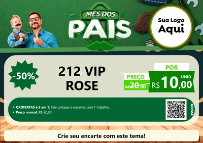 Modelo de Cartaz para Cartaz A4 Horizontal com o tema Mês dos Pais para Perfumes