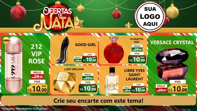 Modelo de TV para TV Horizontal com o tema Ofertas de Natal para Perfumes