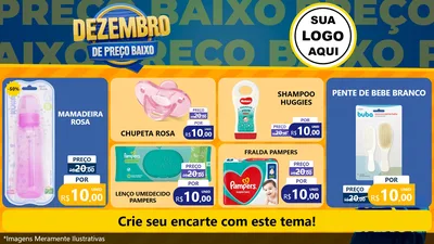 Modelo de TV para TV Horizontal com o tema Dezembro de Preço Baixo para Bebês