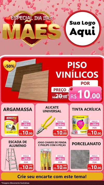 Modelo de Rede Social para Stories com o tema Especial Dia Das Mães para Material para Construção