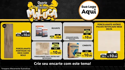 Modelo de TV para TV Horizontal com o tema Quarta e Quinta Maluca para Pisos e revestimentos