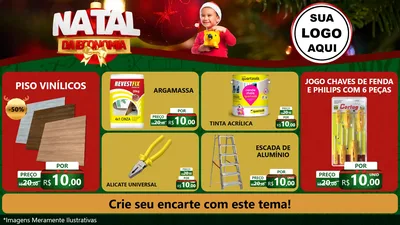 Modelo de TV para TV Horizontal com o tema Natal da Economia para Material para Construção