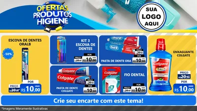 Modelo de TV para TV Horizontal com o tema Ofertas Produtos de Higiene para Higiene Pessoal