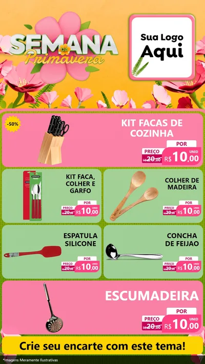 Modelo de TV para TV Vertical com o tema Semana da Primavera para Utilidades Domésticas