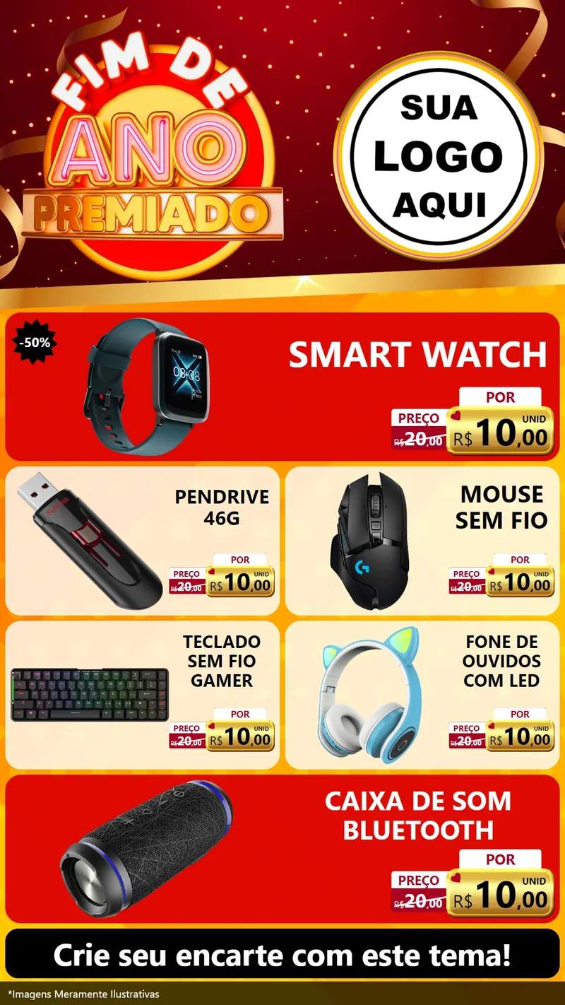 Modelo de TV para TV Vertical com o tema Fim de Ano Premiado para Informática