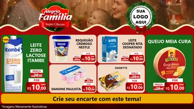 Modelo de TV para TV Horizontal com o tema Alegria Em Família - Super Ofertas para Frios e Laticínios