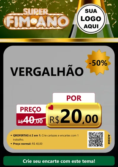 Modelo de Cartaz para Cartaz A4 Vertical com o tema Super Fim de Ano para Ferragens