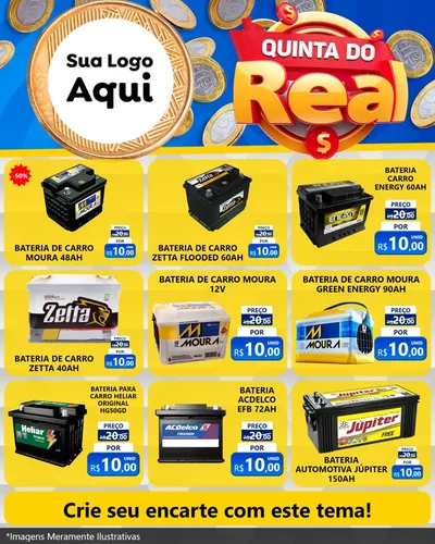Modelo de Rede Social para Feed Instagram com o tema Quinta do Real para Baterias Elétricas