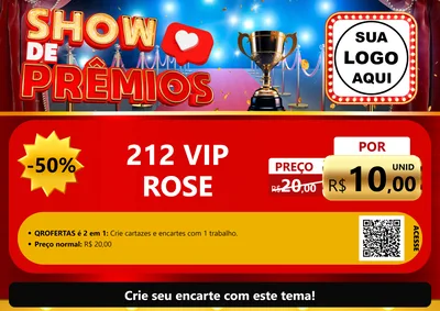 Modelo de Cartaz para Cartaz A4 Horizontal com o tema Show de Prêmios para Perfumes